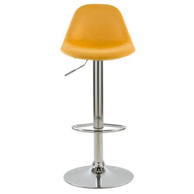 Palerme chaise de bar réglable en velours jaune