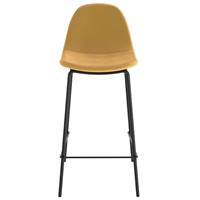 Vladi chaise de bar en velours jaune H65