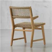 Alpha chaise d'extérieur en teck naturel et tressage