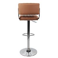 Isak chaise de bar réglable et pivotante en cuir synthétique marron H61