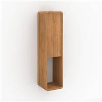 Ronica colonne de salle de bain en bois de teck fixation murale