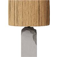 Kalla lampe en raphia et béton gris