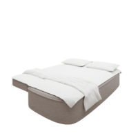 Aldo canapé-lit 3 places en tissu texturé beige