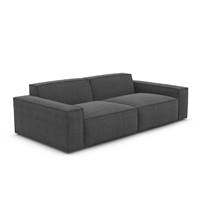 Stacele canapé 2 places en tissu texturé gris anthracite