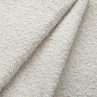 Stacele canapé panoramique d'angle droit en tissu bouclé blanc