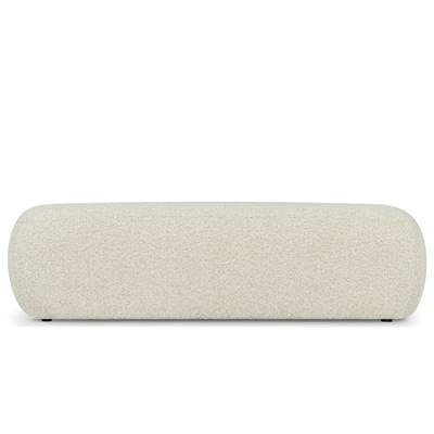 Vica banc en tissu bouclé blanc