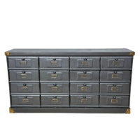 Brooklyn meuble 16 portes  clapet en mtal gris