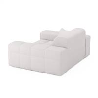 Bloom fauteuil en cuir blanc