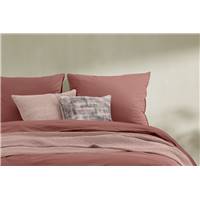 Alexia parure de lit coton rose fonc 135x200