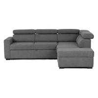 Dawson canapé d'angle droit convertible tissu gris