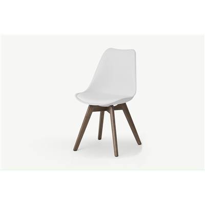 Deon chaise blanche et bois
