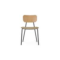 Portimo chaise tissu beige et fer noir