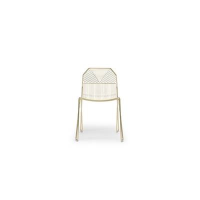 Jyra chaise acier inoxydable teinté laiton