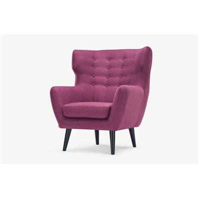 Kubrick fauteuil bergere prune