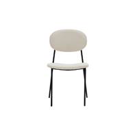 Lorie chaise tissu bouclette ecru
