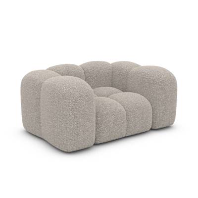 Cotton fauteuil 1 place en tissu bouclé toffe