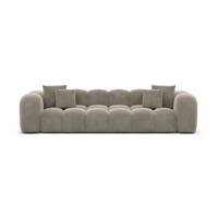 Cotton canapé 4 places en velours beige foncé