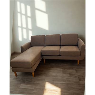 Miji canapé d'angle gauche gris clair