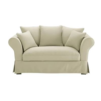 Kaylor canapé 2 places en tissu beige