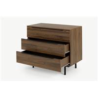 Damien commode effet bois de noyer et noir