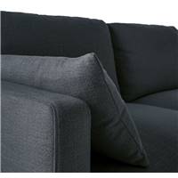 Cerea canapé d'angle droit gris anthracite