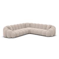 Dolban canapé corner en tissu texturé beige