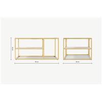 Alisma table basse marbre et laiton