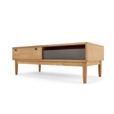 Campton table basse chêne teinté et gris