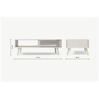 Tulma table basse blanc lavé