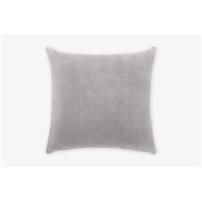 Lorna lot de 2 coussins velours gris argenté 45x45