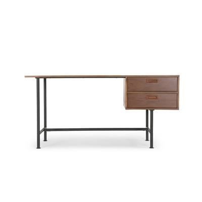 Nuance bureau en placage de noyer 2 tiroirs