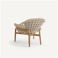 Tiria fauteuil de jardin en bois et tressage naturel