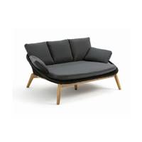 Moéjie canapé banquette extérieur noir