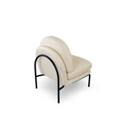 Helle fauteuil tissu bouclé blanc