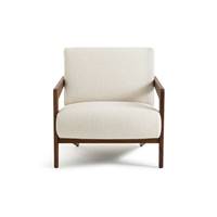 Kamori fauteuil bouclette et noyer