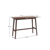 Merida table de bar rectangulaire en bois foncé H91,5