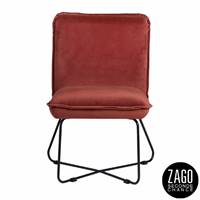 Hall fauteuil en velours tomette pieds métal