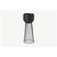 Carole grand cache-pot noir mat