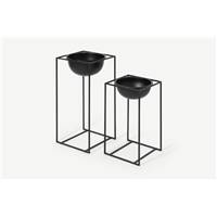 Janelle lot de 2 cache-pots noir