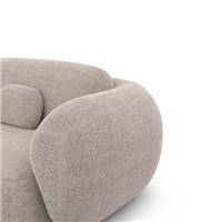 Bulane canapé d'angle gauche en tissu texturé beige