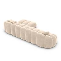 Dolban canapé d'angle droit en velours crème