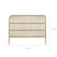 Colette tête de lit 140cm en rotin naturel