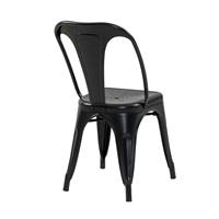 Lix chaise en métal noir mat style industriel