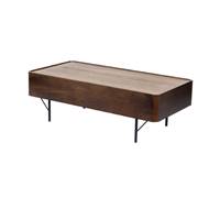 Naya table basse en bois de manguier et métal noir