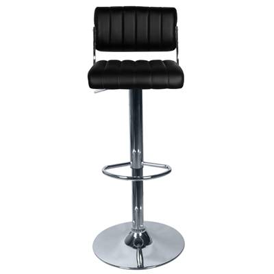Isak chaise de bar réglable et pivotante en cuir synthétique noir