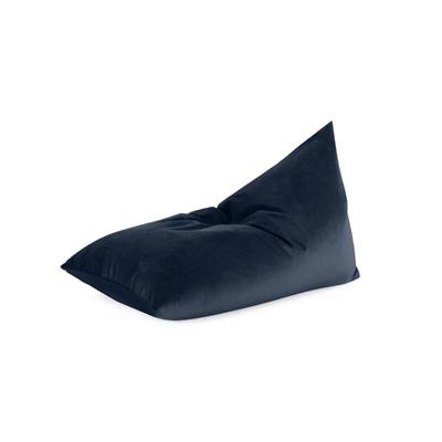 Andra pouf poire en velours large bleu roi