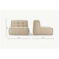 Sully chauffeuse coussin de sol beige avoine