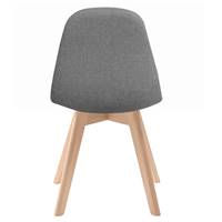 Verno chaise scandinave en tissu gris