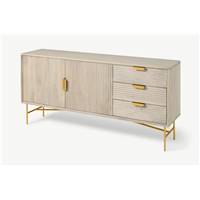 Haines buffet gris lav et laiton