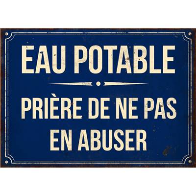 Plaque "Eau potable" 21*15